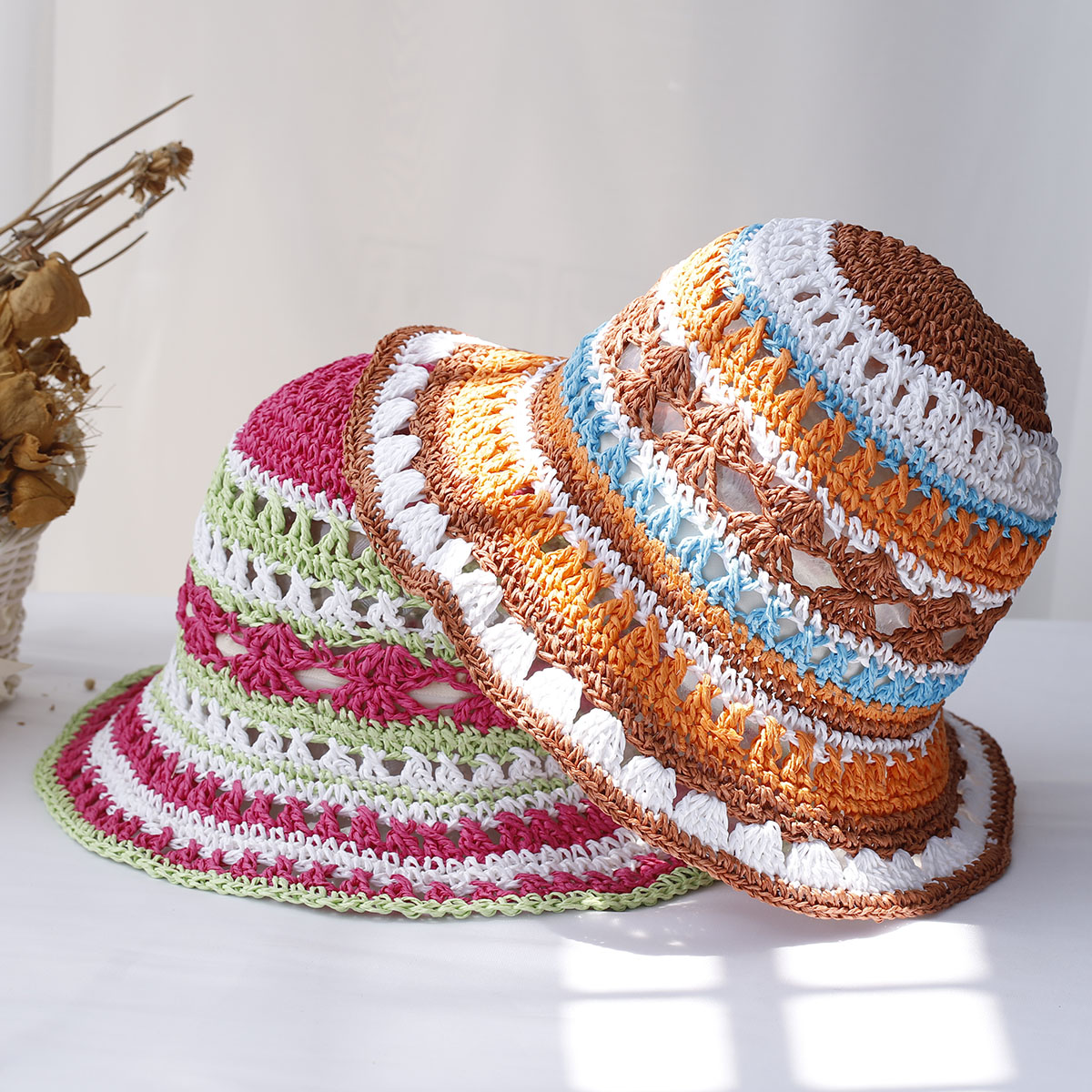 Women's hats New fashion Style - Bucket Hat Straw 评论和价格